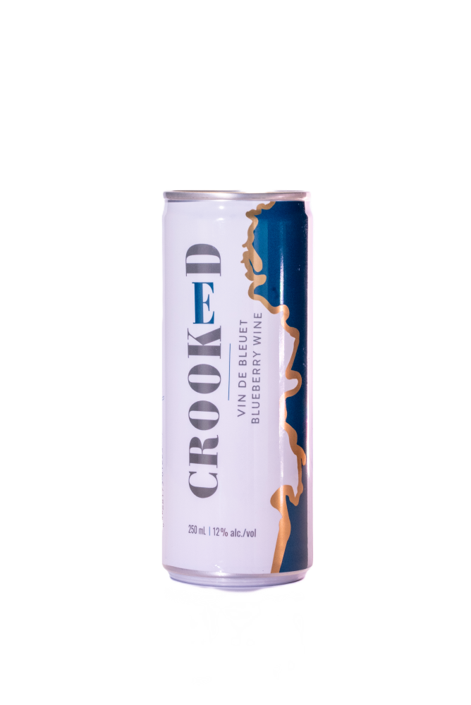 Vin de bleuet Crooked Blueberry Wine 250ml (Box of/Boîte de 24)